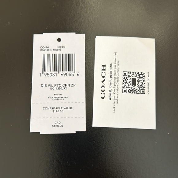 Disney X Coach NWT Corner Zip Wristlet In Signature Canvas With Patches - Picture 5 of 8